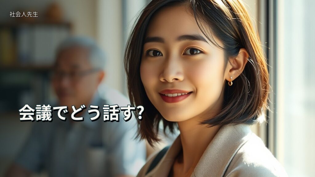 会議でどう話す?