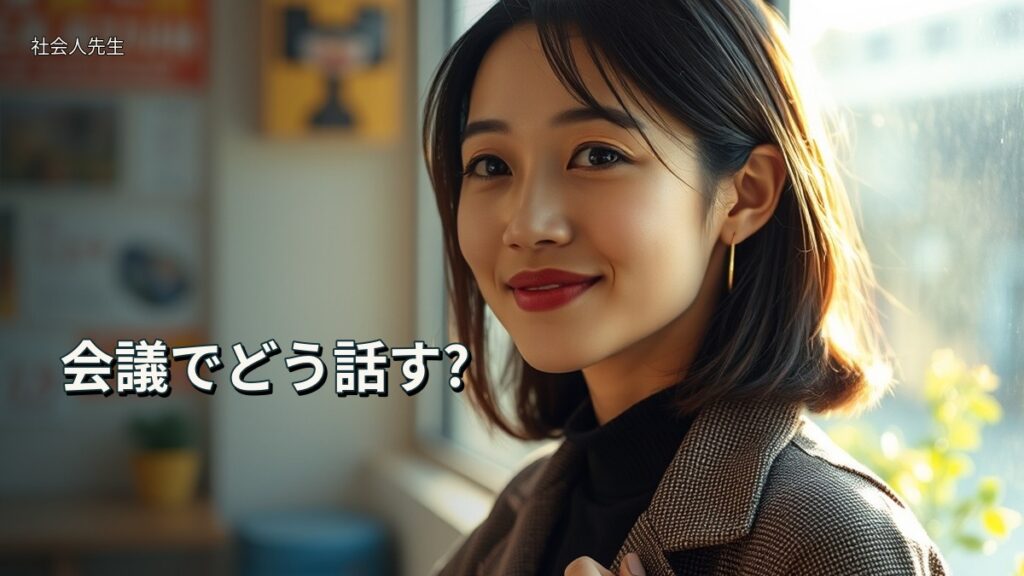 会議でどう話す?