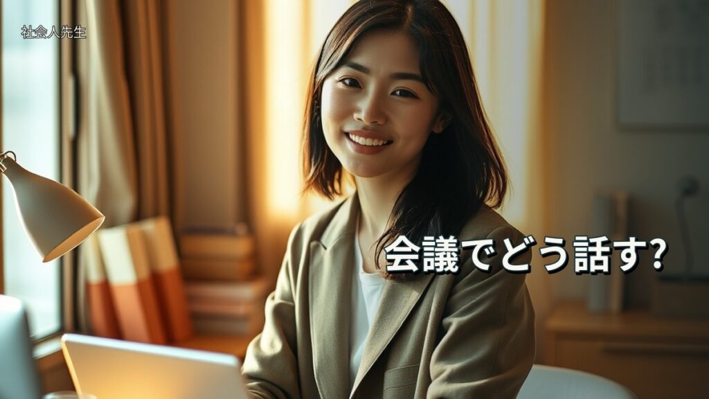 会議でどう話す?