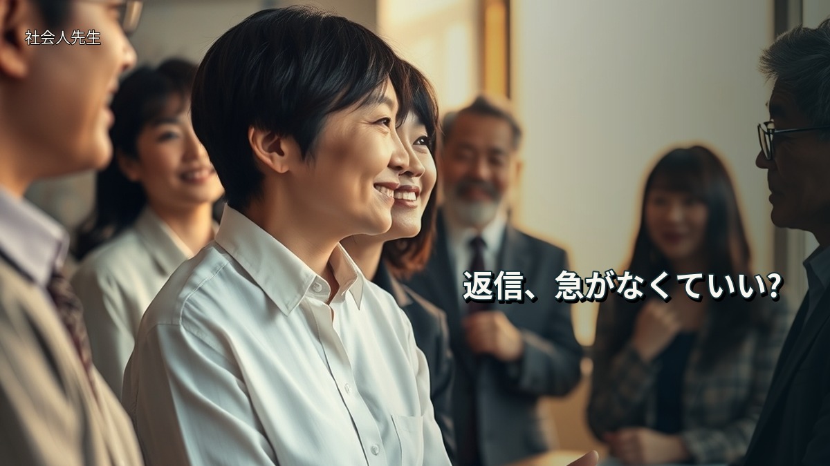 返信、急がなくていい?