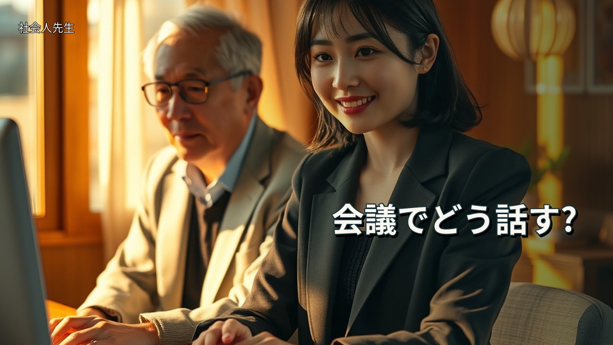 会議でどう話す?