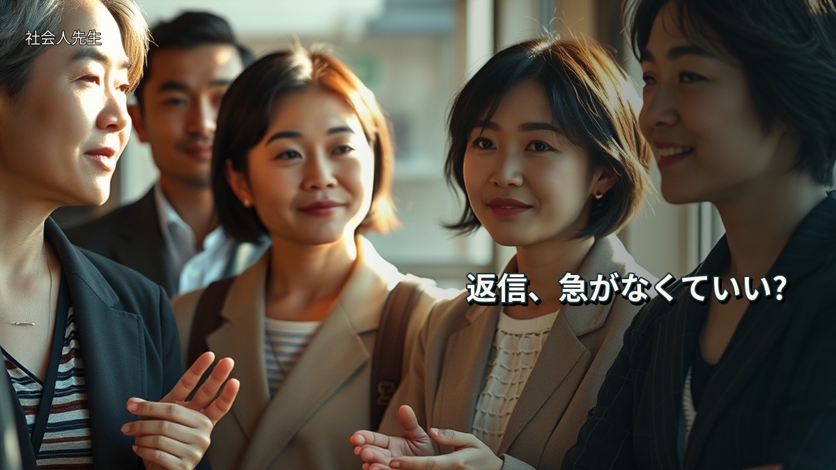 返信、急がなくていい?