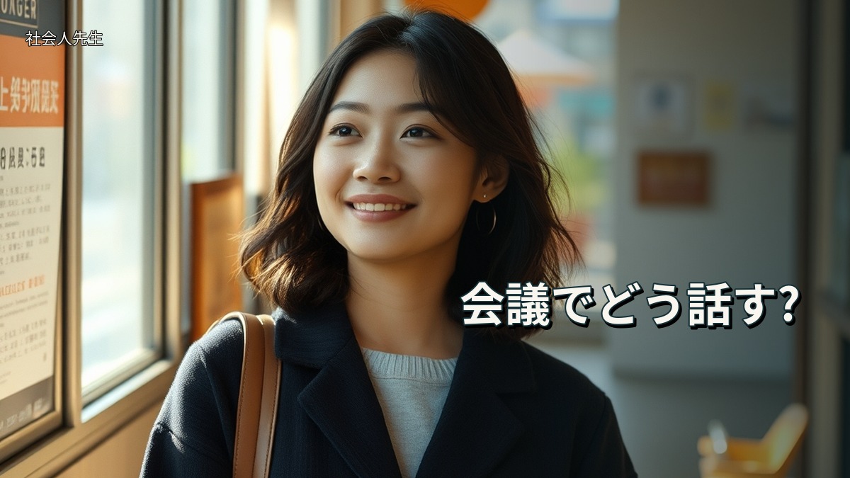 会議でどう話す?