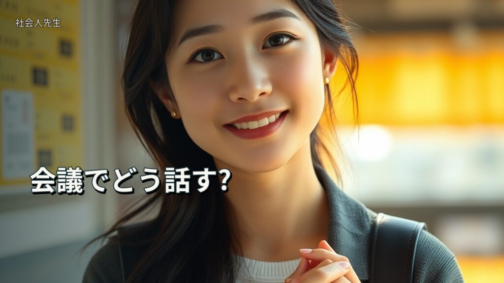 会議でどう話す?
