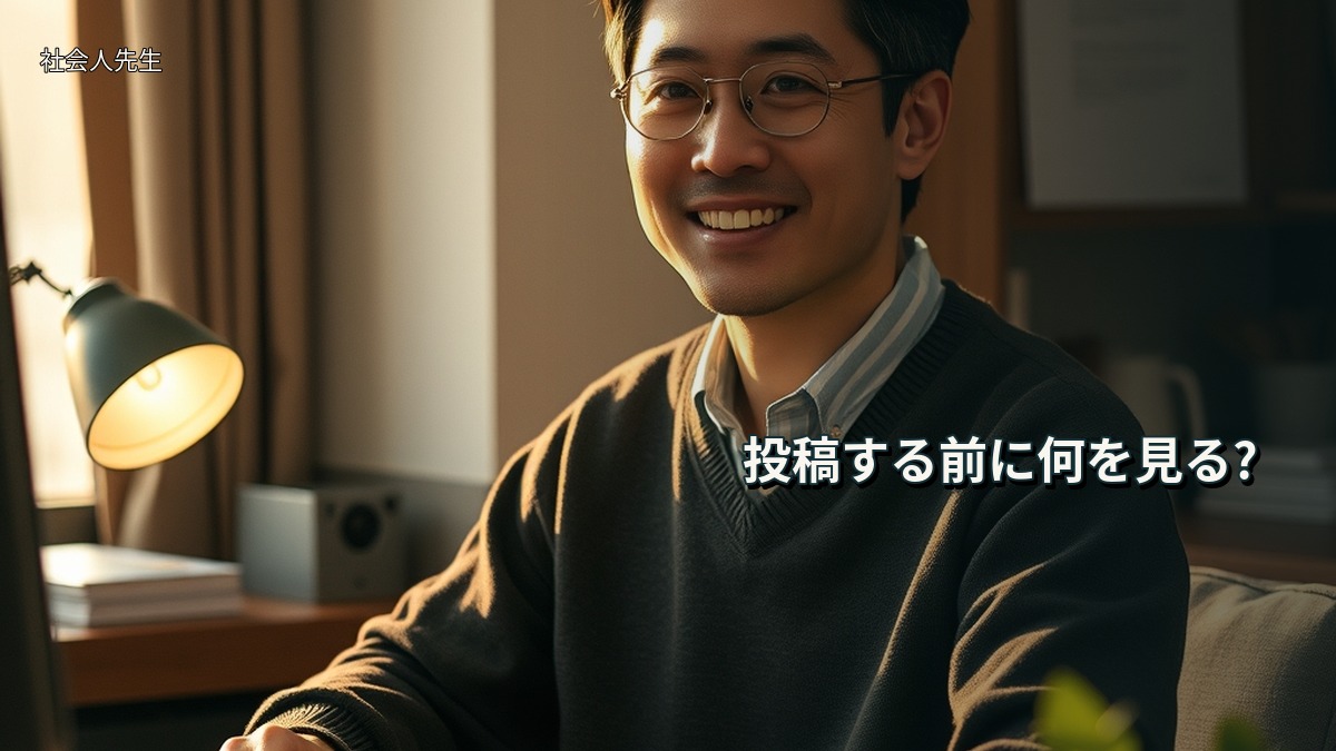 投稿する前に何を見る?