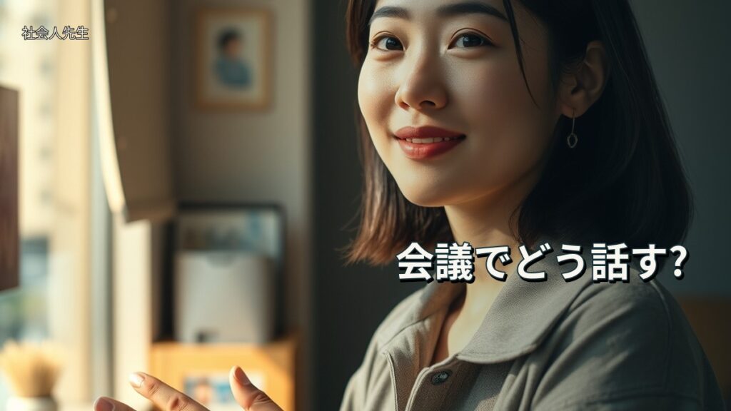 会議でどう話す?