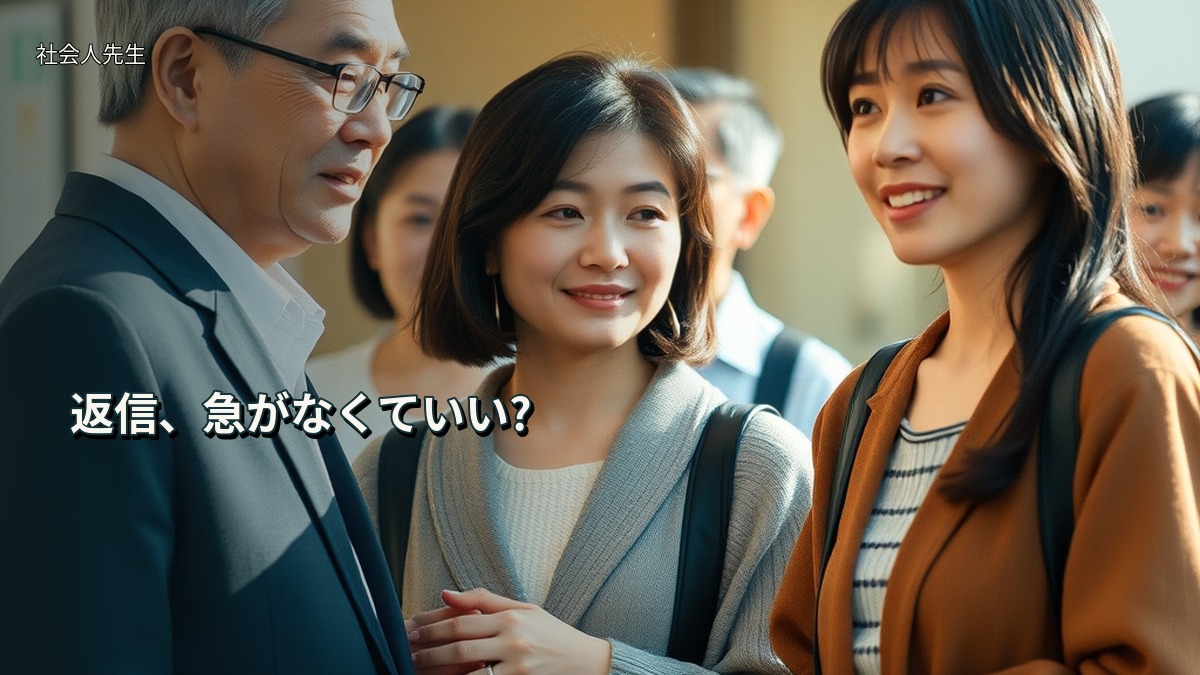 返信、急がなくていい?