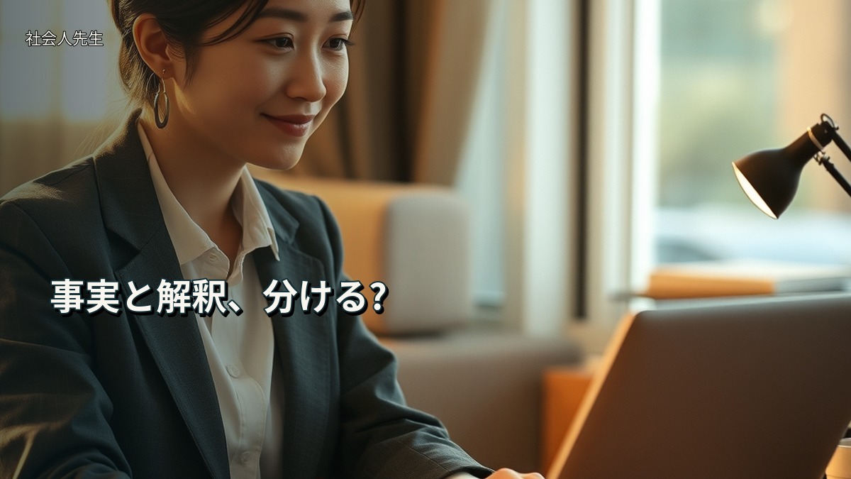 事実と解釈、分ける?