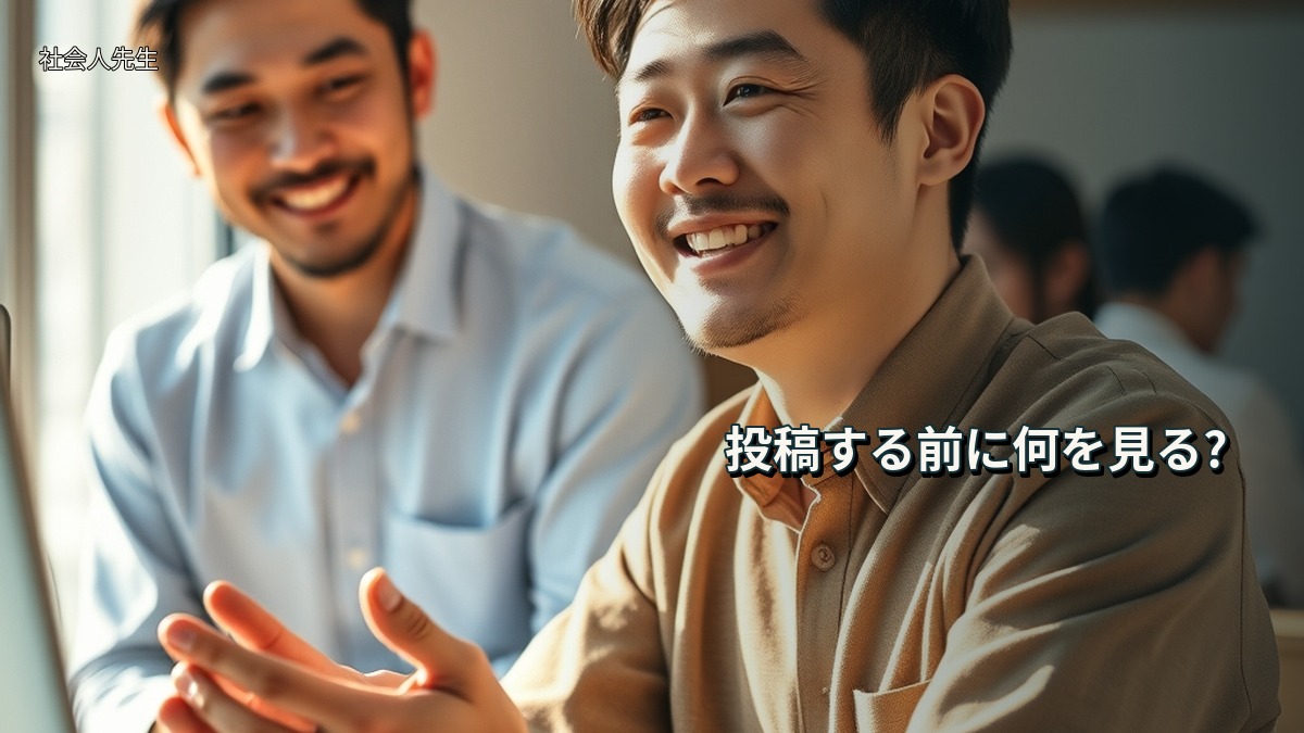 投稿する前に何を見る?