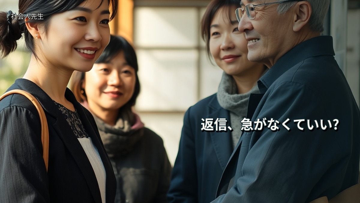 返信、急がなくていい?