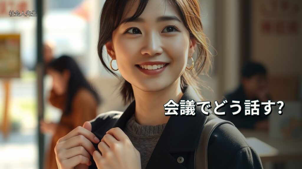 会議でどう話す?