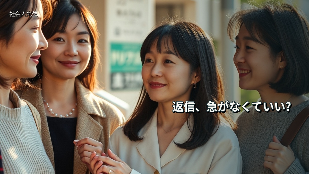 返信、急がなくていい?