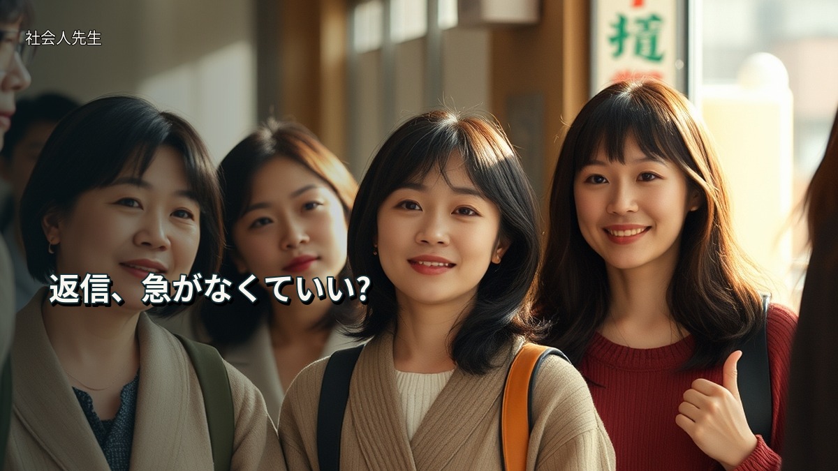 返信、急がなくていい?