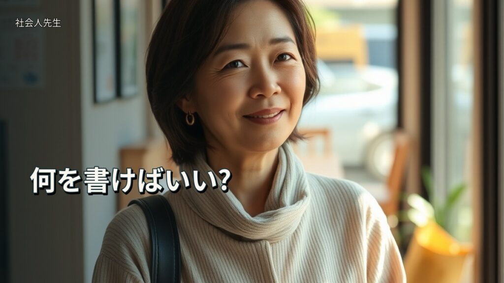 何を書けばいい?