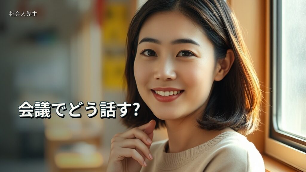 会議でどう話す?