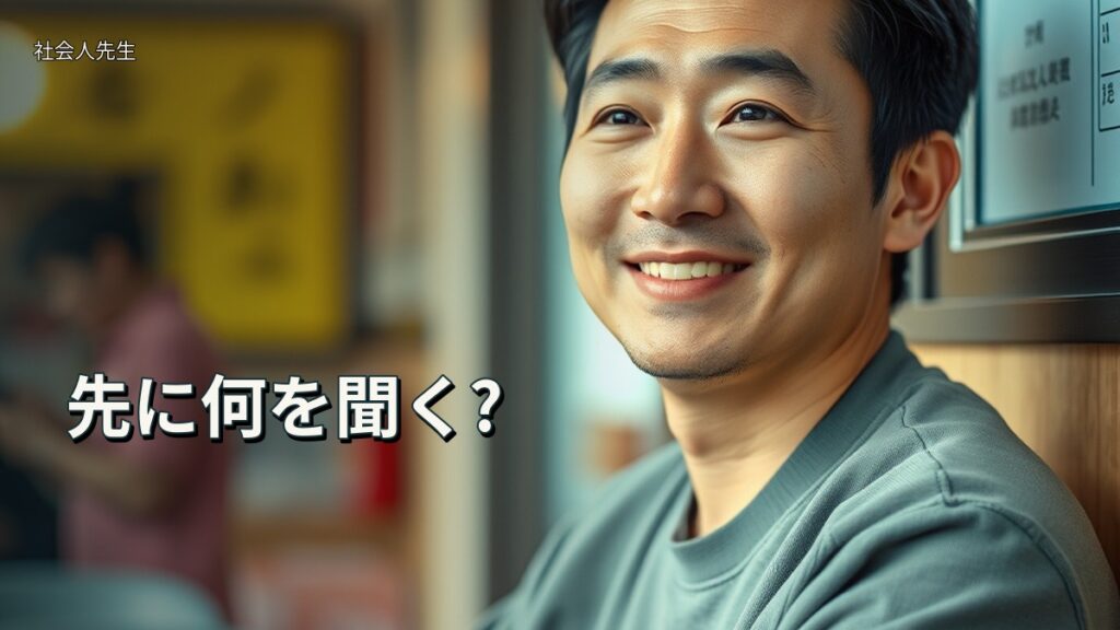 先に何を聞く?