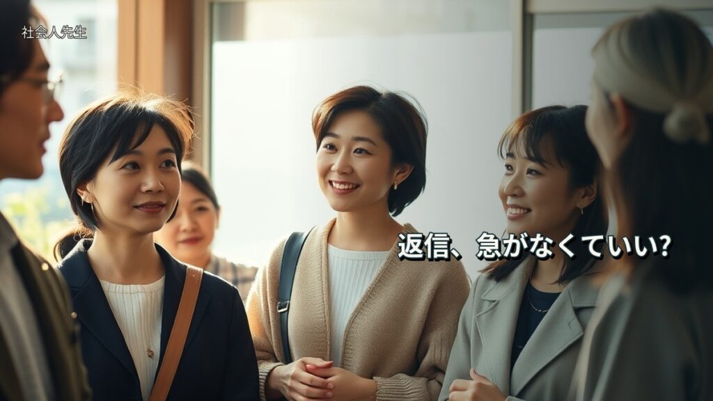 返信、急がなくていい?