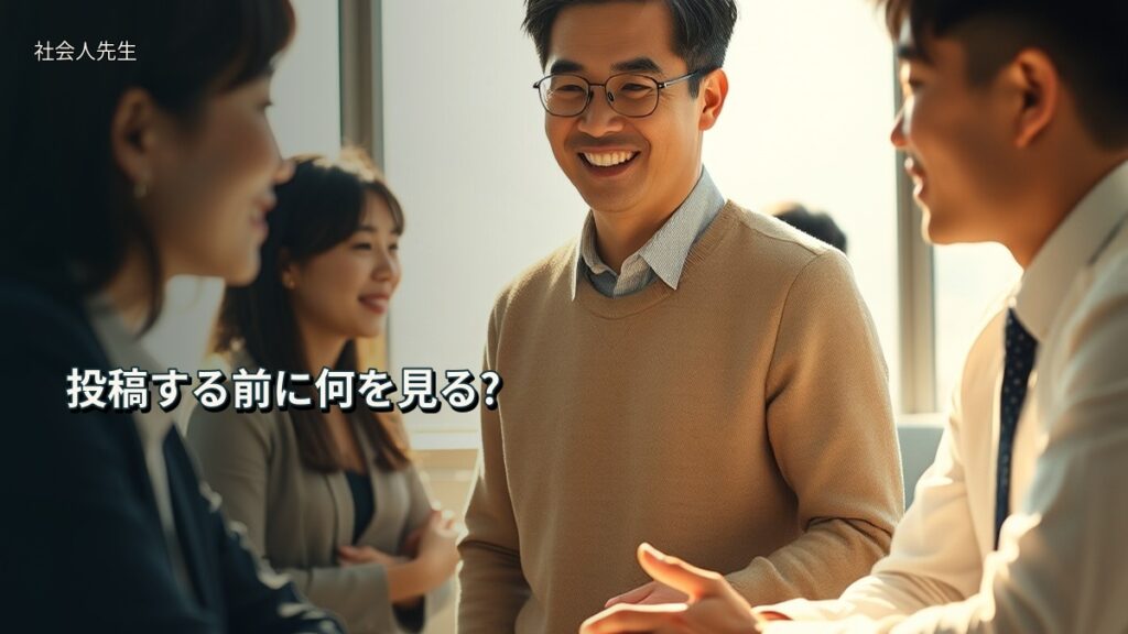 投稿する前に何を見る?