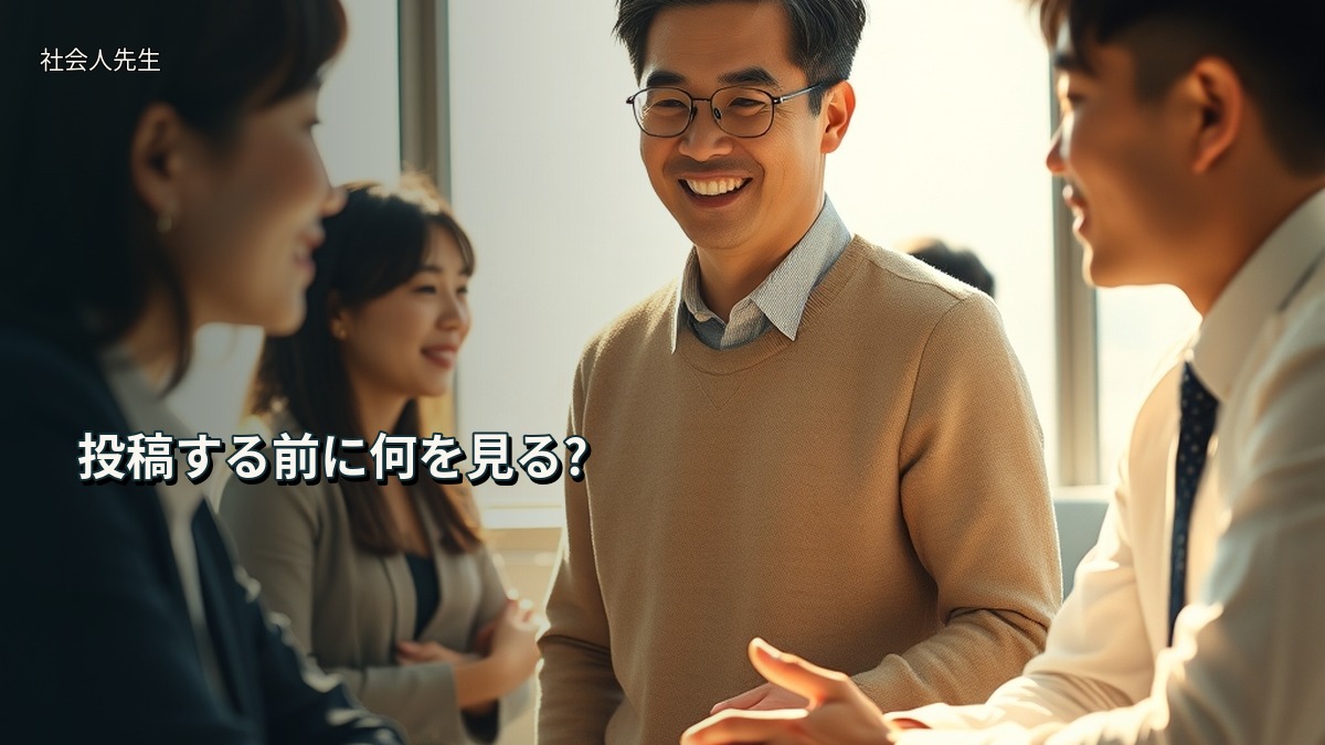 投稿する前に何を見る?