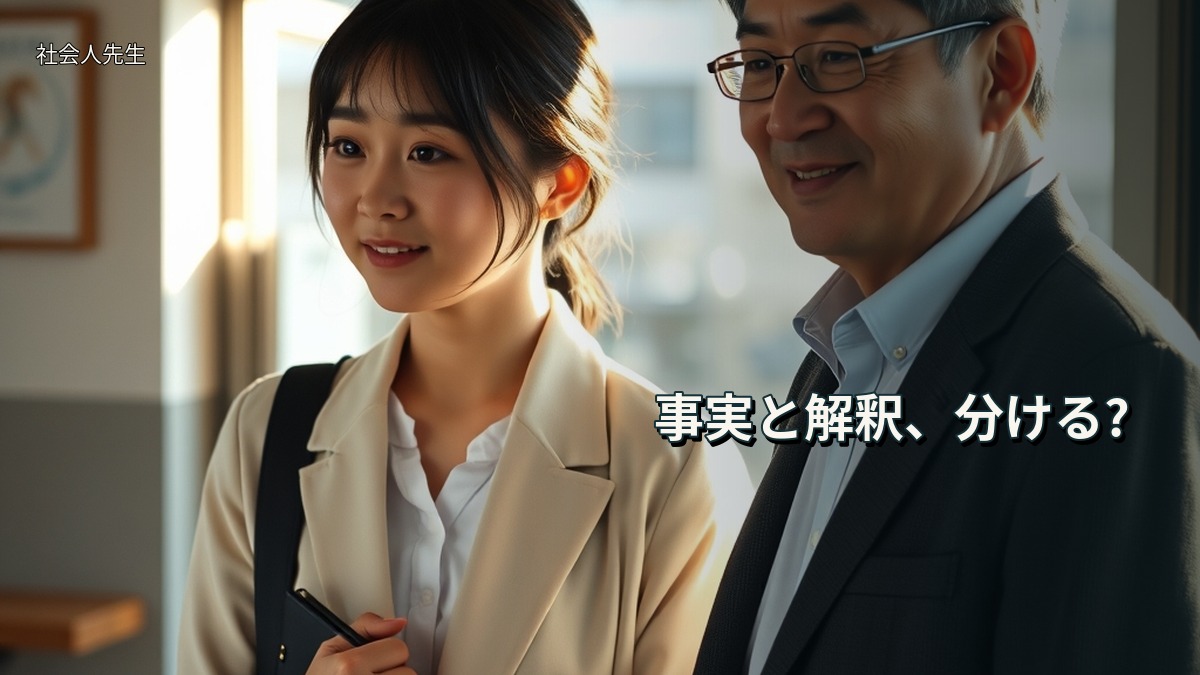 事実と解釈、分ける?