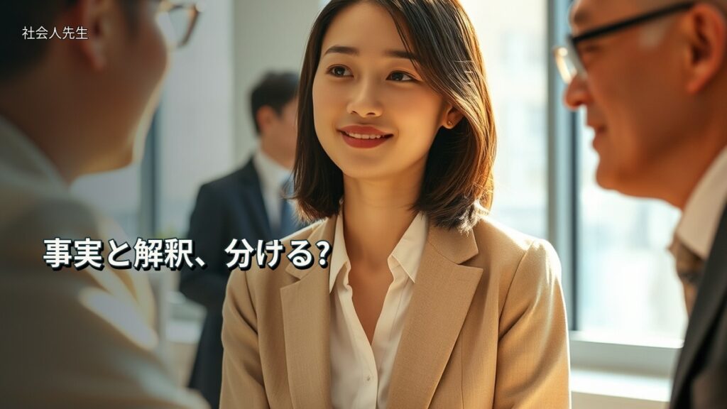 事実と解釈、分ける?