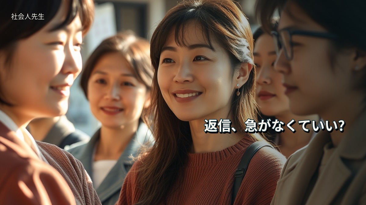 返信、急がなくていい?