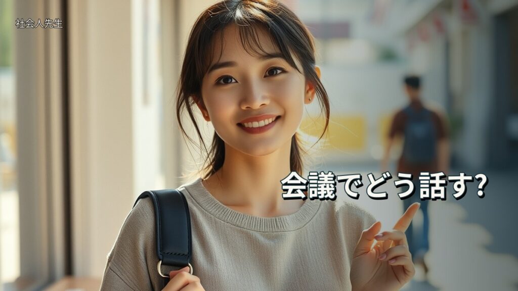 会議でどう話す?