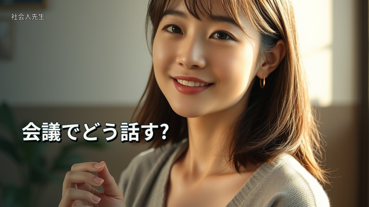 会議でどう話す?