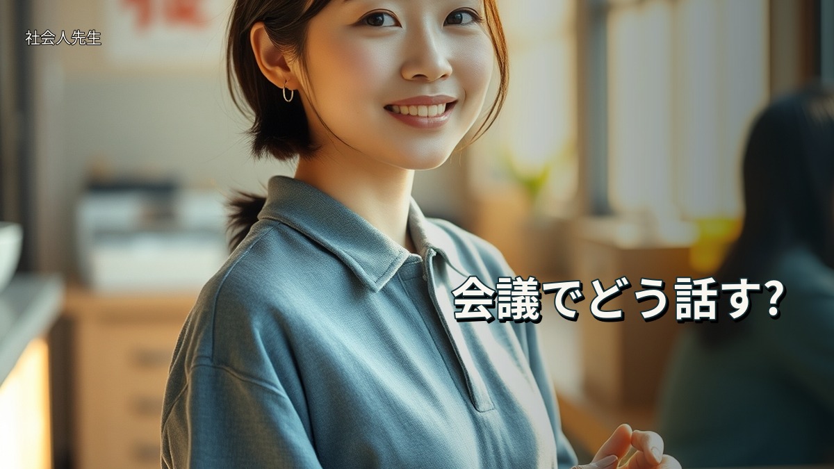 会議でどう話す?