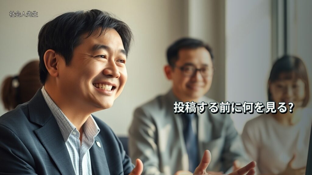 投稿する前に何を見る?