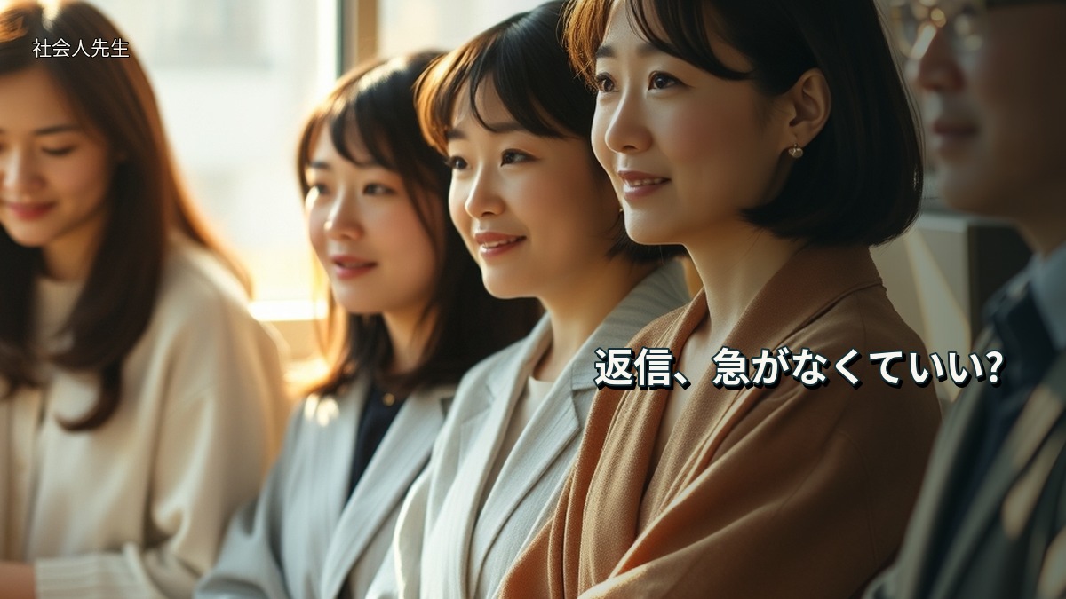 返信、急がなくていい?