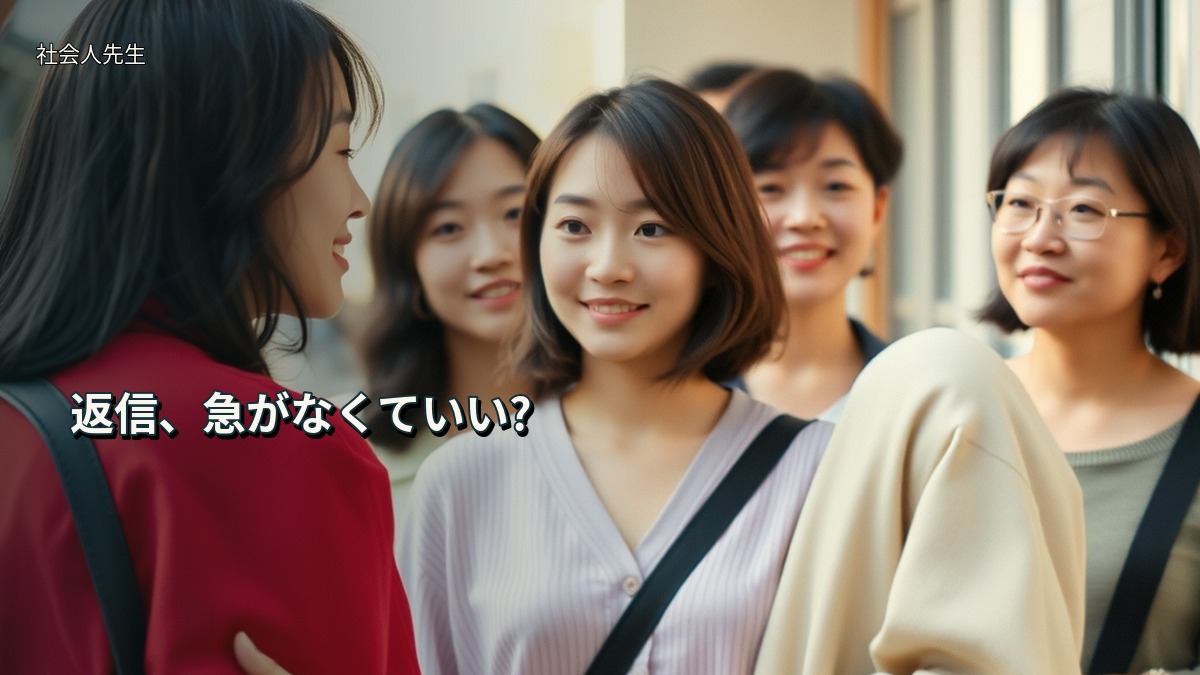 返信、急がなくていい?