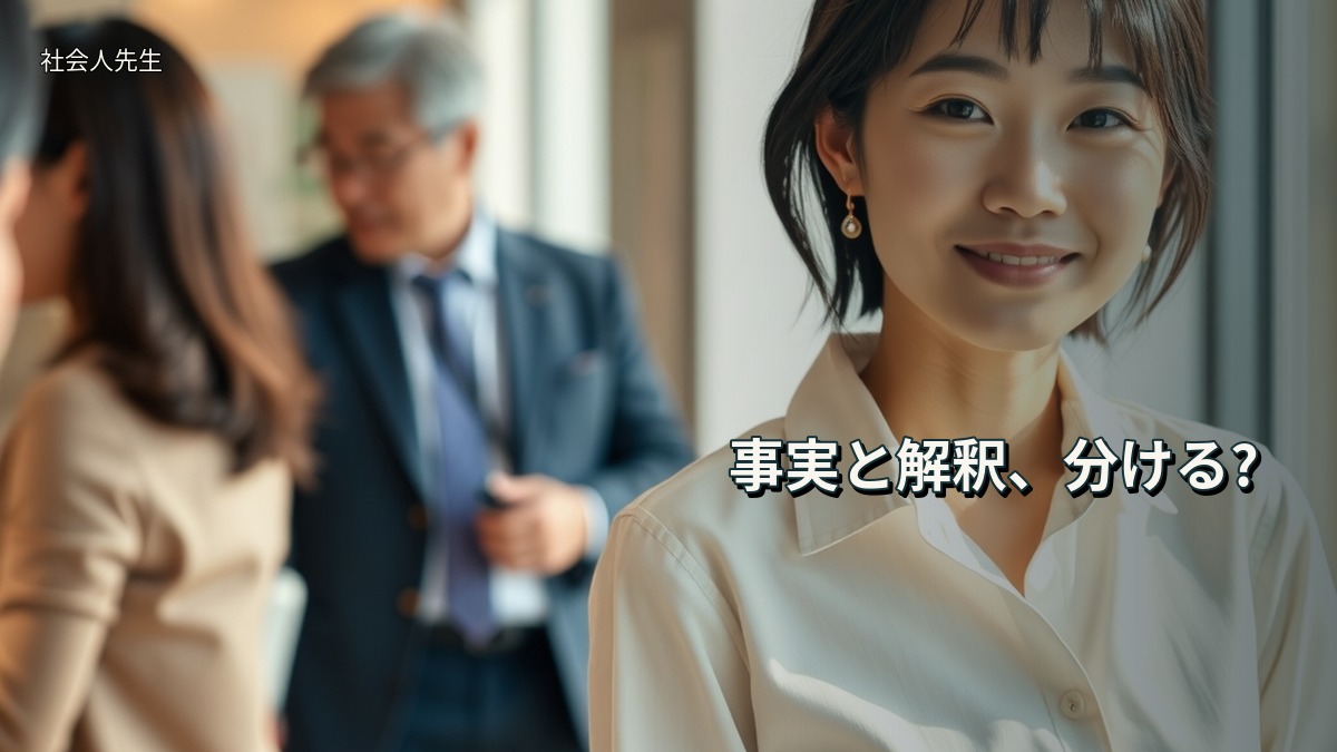 事実と解釈、分ける?
