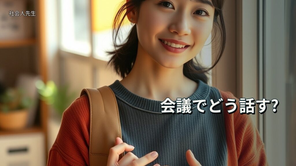 会議でどう話す?