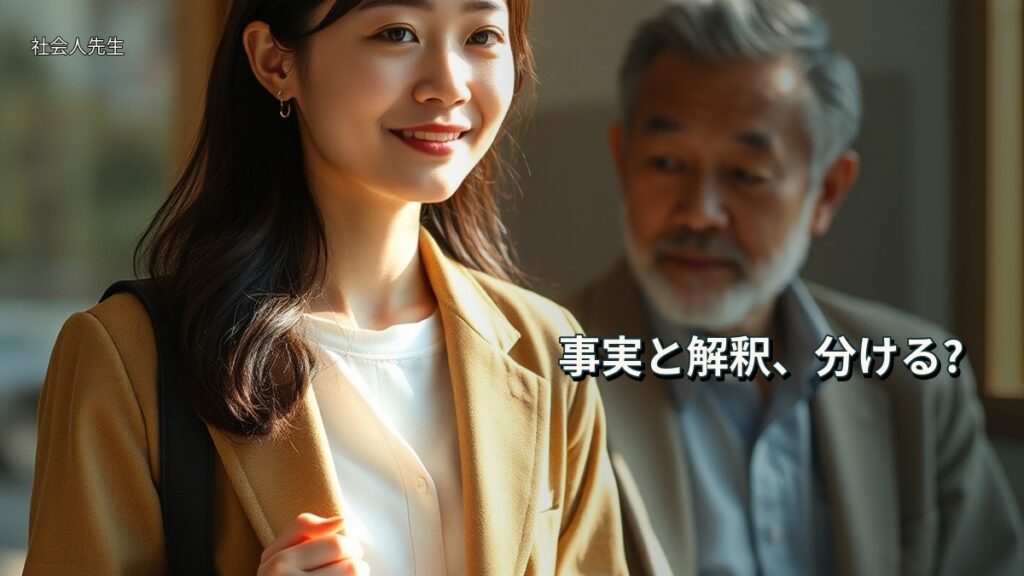 事実と解釈、分ける?