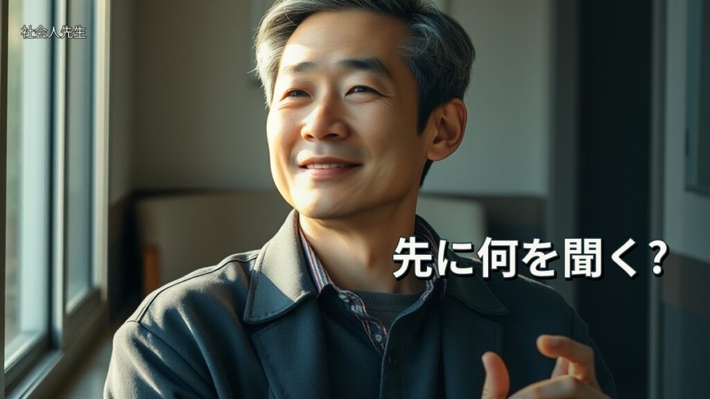 先に何を聞く?
