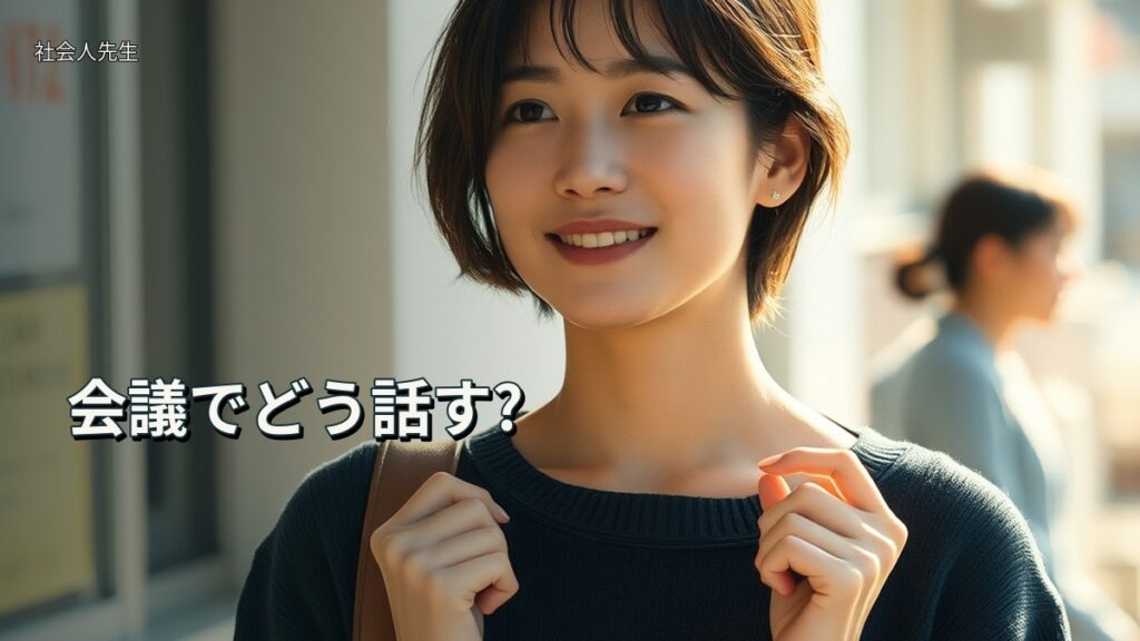会議でどう話す?