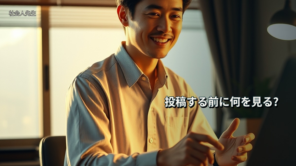 投稿する前に何を見る?
