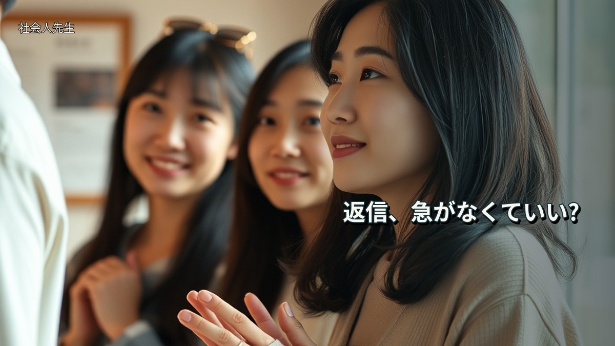 返信、急がなくていい?