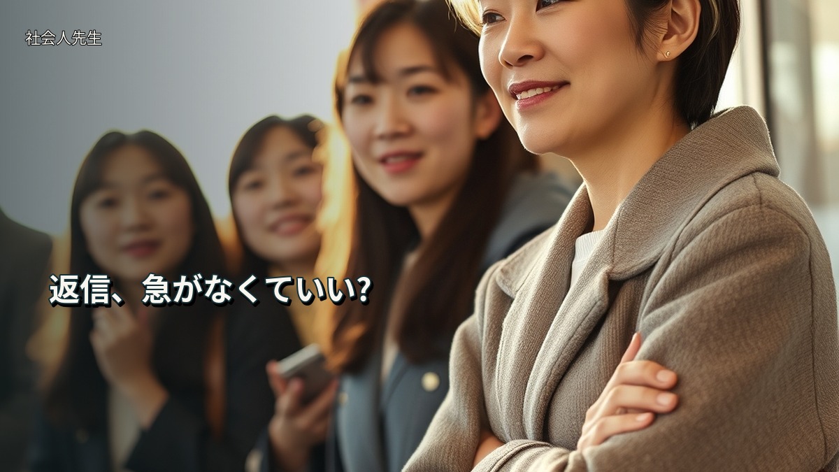 返信、急がなくていい?