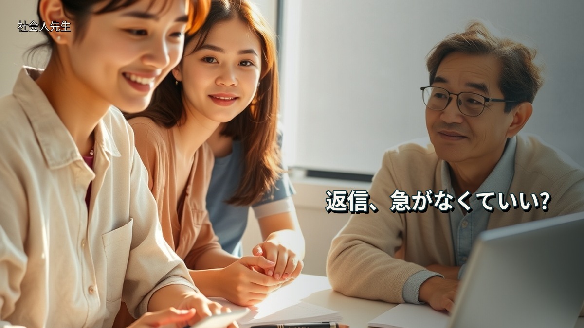 返信、急がなくていい?