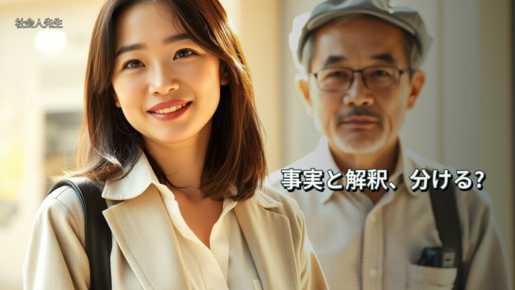 事実と解釈、分ける?