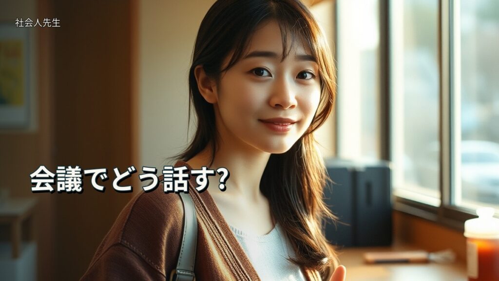 会議でどう話す?