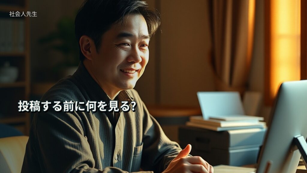 投稿する前に何を見る?