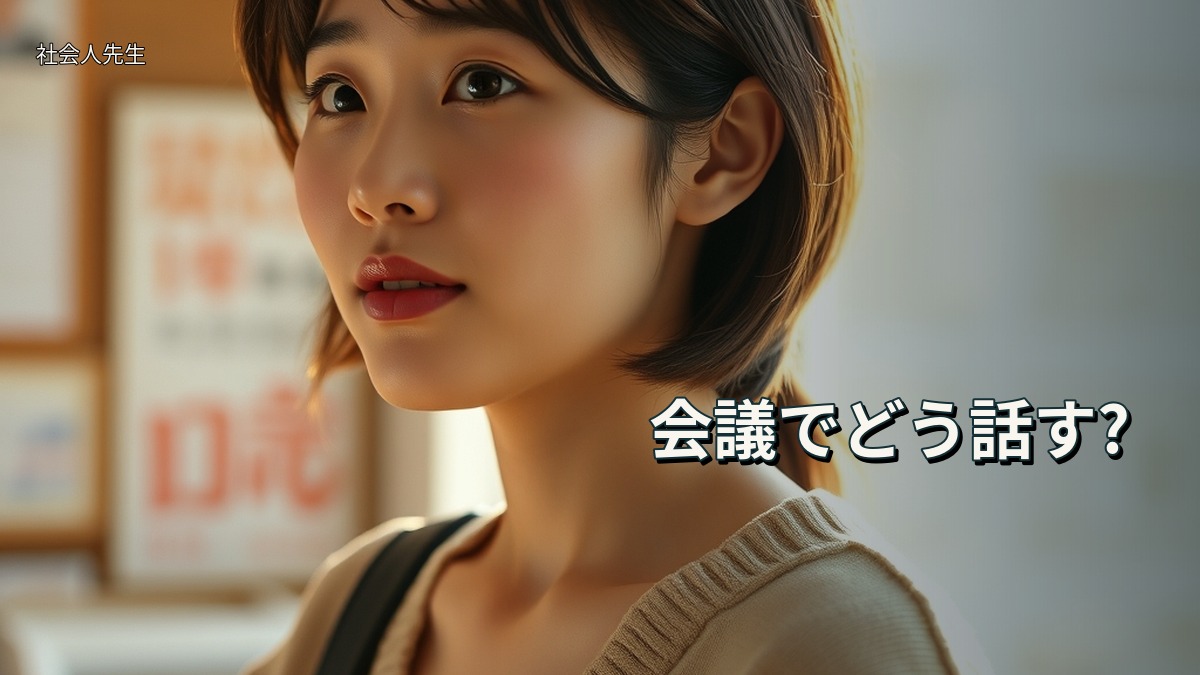 会議でどう話す?