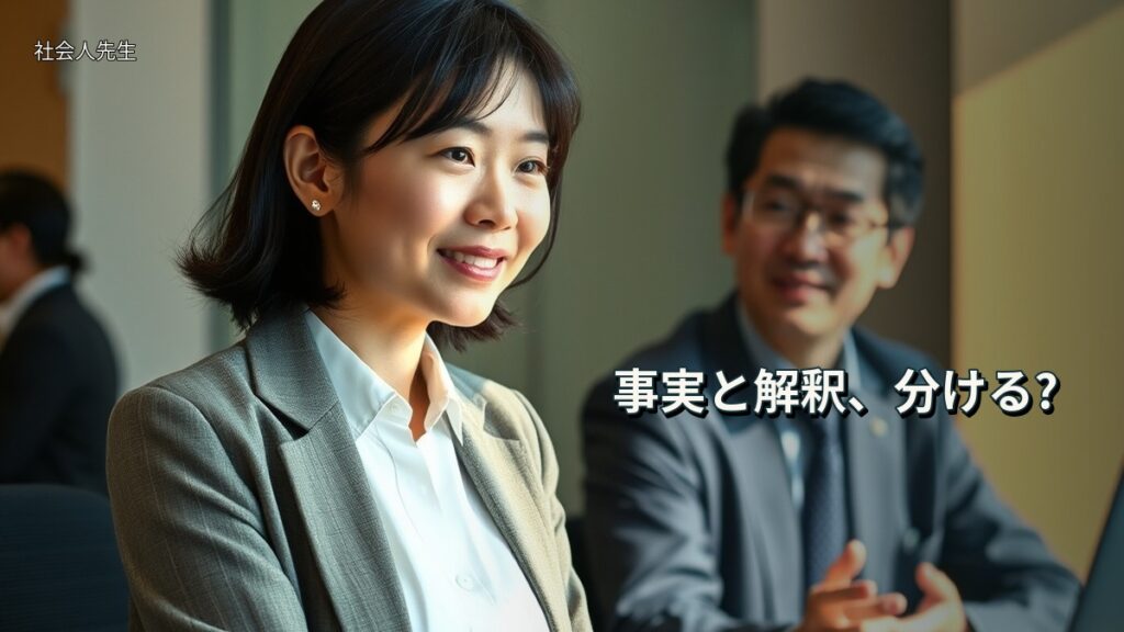 事実と解釈、分ける?