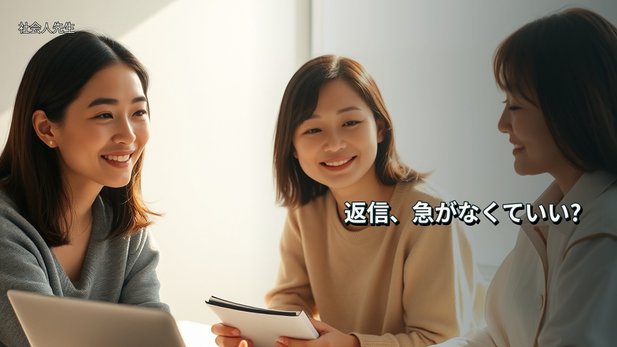 返信、急がなくていい?