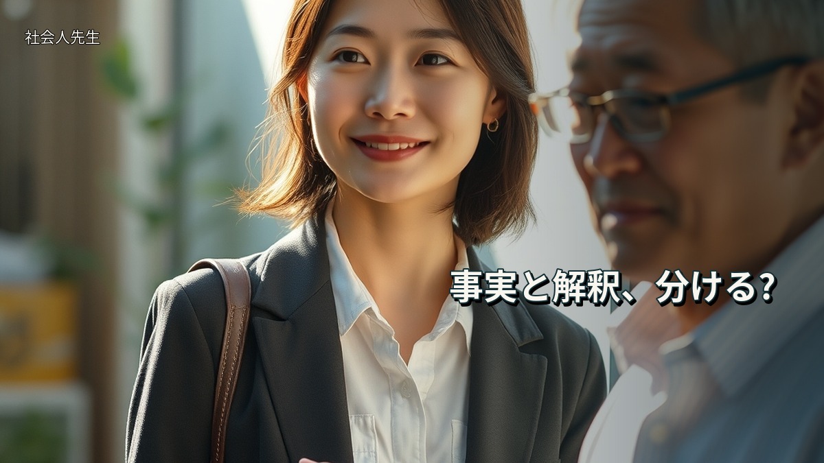 事実と解釈、分ける?