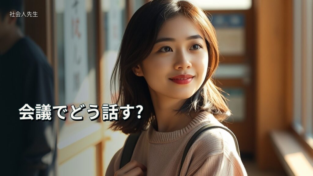 会議でどう話す?