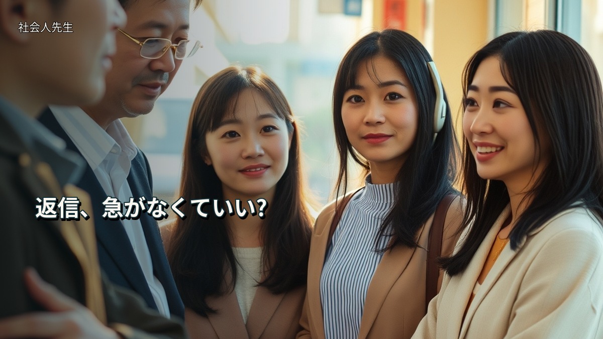 返信、急がなくていい?